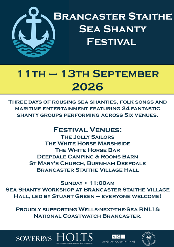 Brancaster Staithe Shanty Festival Poster 2026 Festival